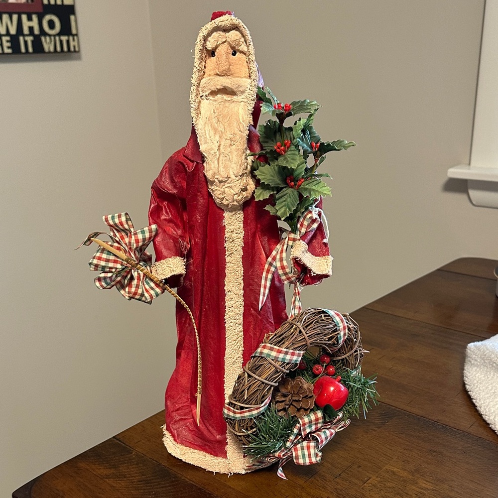 Paper Mache Old World Santa